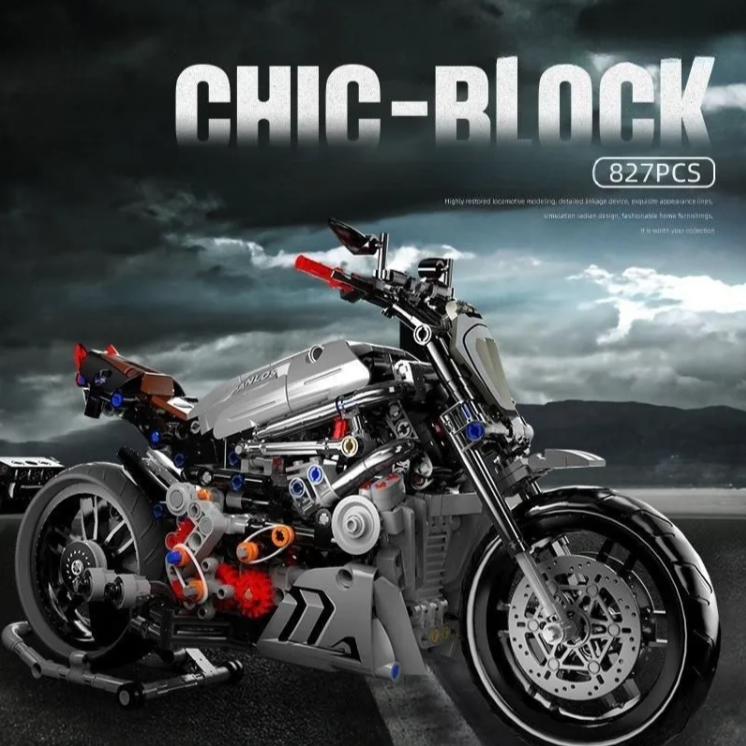 Конструктор Мотоцикл Kawasaki H2R Big Devil Motorcycle модель мотоцикла Panlos Brick 827 деталей