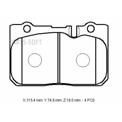 MTP GROUP CD2154 A445K KEBONO колодка дисковая 445D2154PN1370 04465500505007050220 F 1400₽