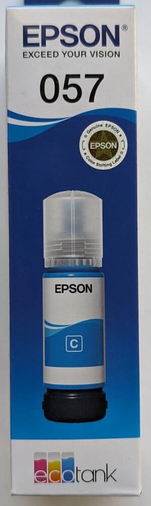 Контейнер с чернилами Epson №057 оригинальный цвет голубой 70 мл для L8050 L18050