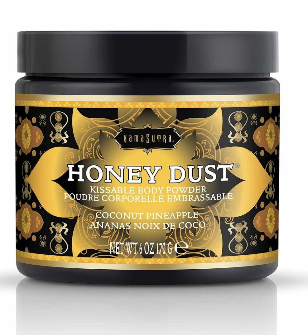 Kama Sutra массажное масло - Пудра для тела Honey Dust Body Powder с ароматом кокоса и ананаса - 170 гр.