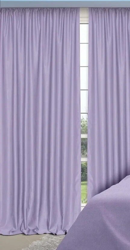 Шторы софт цвет светло сиреневый выс.250см. шир.200см. Для спальни гостиной кухни детской