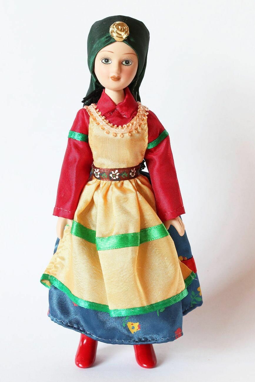 Кукла коллекционная в летнем иркутском (семейском) костюме