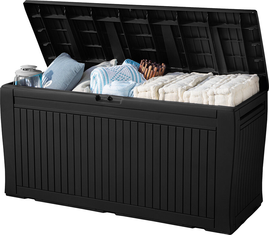 Сундук Keter Камфи COMFY STORAGE BOX 270L графит - фотография № 6