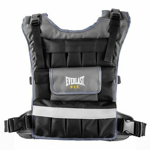 Жилет с утяжелением FIT 40LB 18кг 18 кг Синтетика Металл Everlast Универсальный США Черно-серый Универсальный 19999₽