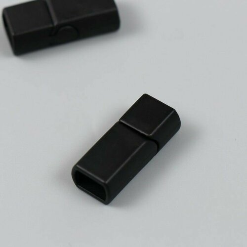 Застёжка магнитная металл чёрная матовая 0,7х2,3х0.9 см 2 шт.