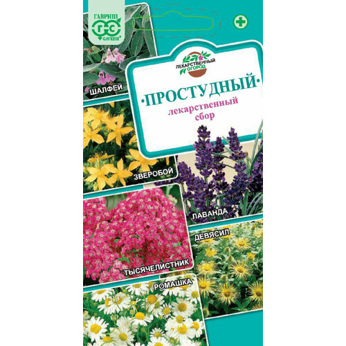 Набор семян Лекарственный огород Простудный (6 вкладышей), Гавриш, 10 пакетиков