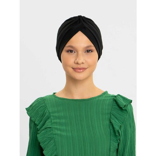 Хиджаб , размер OneSize, черный шапка чалма тюрбан цвет темно синий