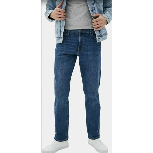 Джинсы Lee, размер W30/L34, синий джинсы зауженные lee размер w30 l34 синий