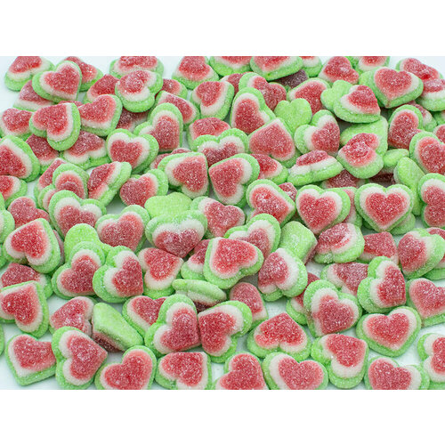 Жевательный мармелад HALAL "Сердце 3-цветное со вкусом арбуза" кислое 1кг RAVAZZI/Италия