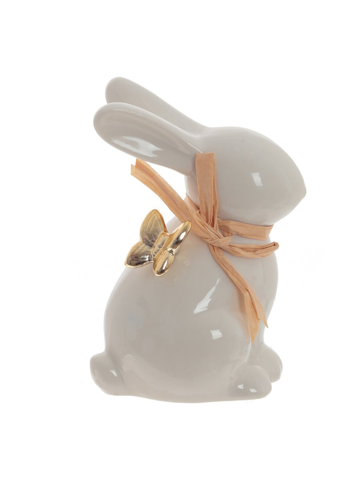 фото Фигурка декоративная Remecoclub Заяц, фарфоровая, 11x8x7 см