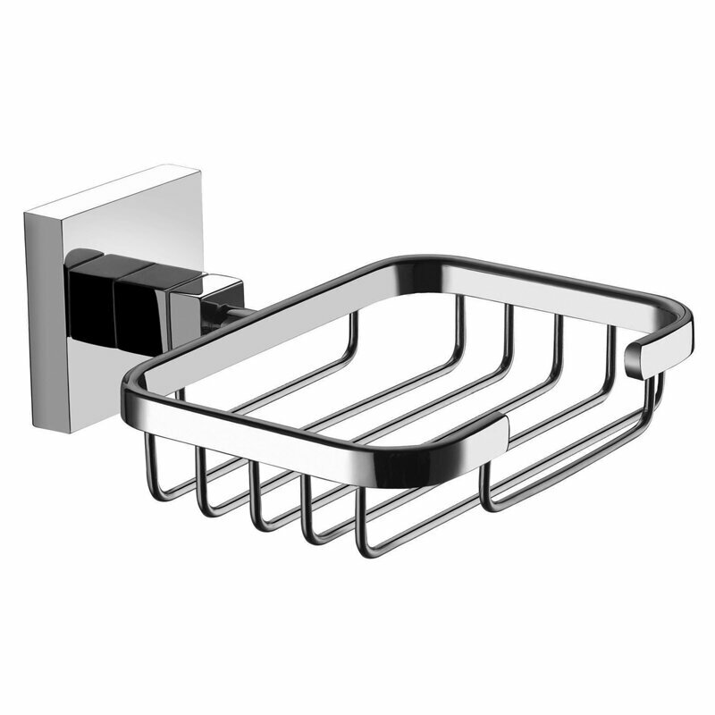 Мыльница Azario Reina AZ 87009  хром  настенный монтаж  нержавеющая сталь  прямоугольная форма  10 лет службы