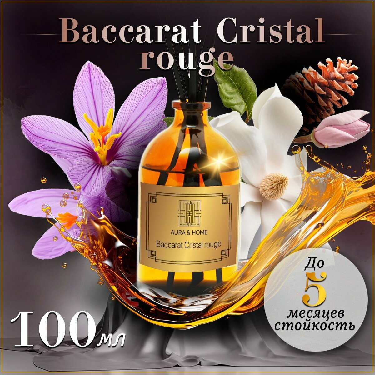 Диффузор ароматический для дома по мотивам Baccarat cristal rouge 100 мл