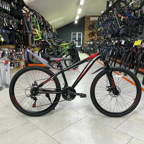 Велосипед горный ARIA 26 PRIME 13 черныйкрасный на рост 130-170см 21 скорость дисковые тормоза для мальчика для девочки для подростка мужской женский в коробке 1597000₽