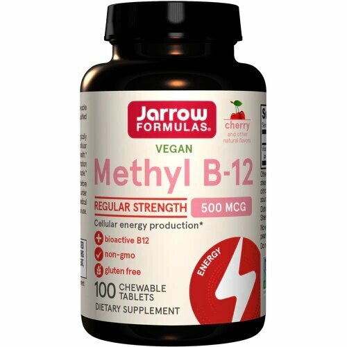 Витамины Jarrow Formulas Methyl B-12 Methylcobalamin 500 мг 100 жевательных капсул