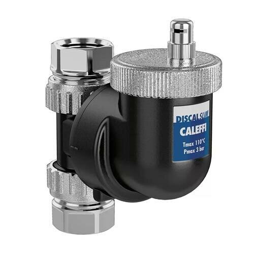 Сепаратор воздуха Caleffi 5518 DISCALSLIM - 3/4" (ВР/ВР, PN3, t110°C, поворотный, без теплоизоляции)