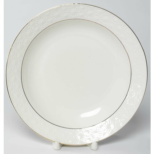 Тарелка глубокая суповая 22 см Грация Нежность фарфор белая для подачи блюд и сервировки стола Венера 860₽