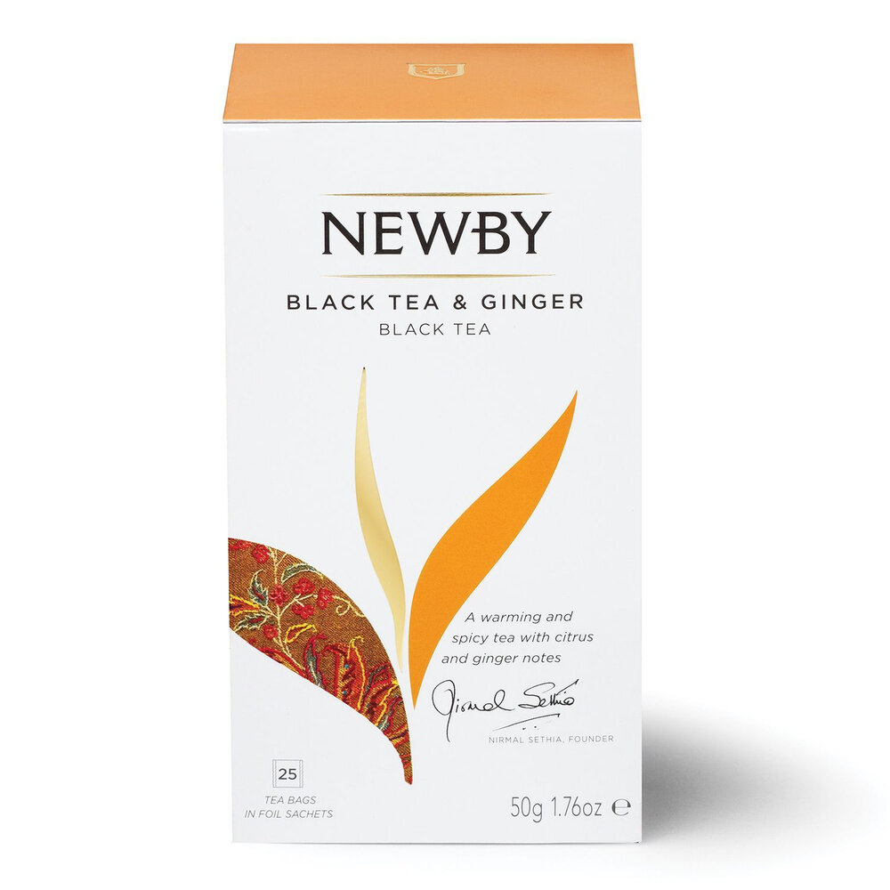 Чай "Newby" черный "Black Tea Ginger" 25 пакетиков