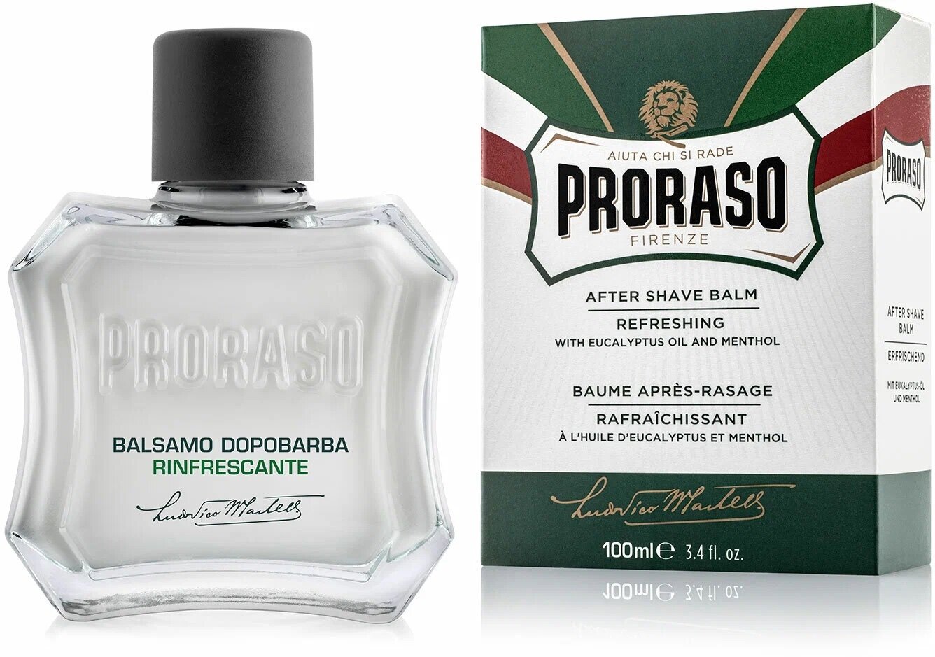 Бальзам после бритья Зеленая линия Эвкалипт и Ментол Proraso, 311 г, 100 мл