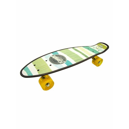 Пенни борд S00287 дека 24 колеса PU подсветка бело-зеленый Banga S00287-KR3 2645₽