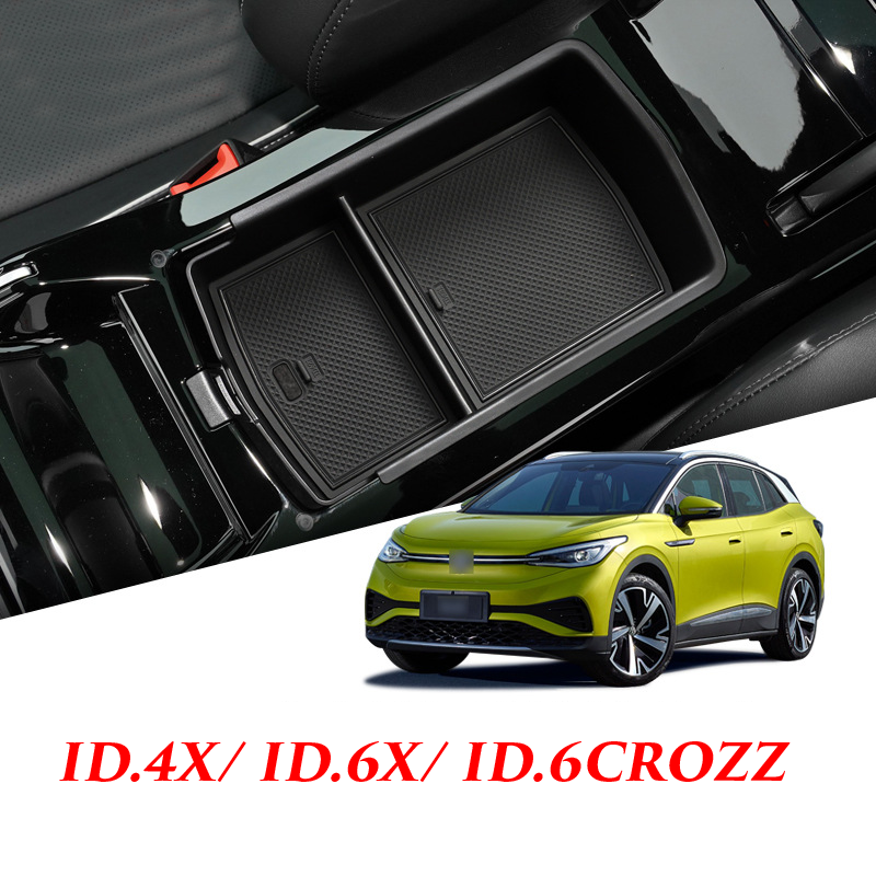 Внутренний органайзер в подлокотник MyPads для автомобиля Volkswagen ID.4X 2020 21 22 23 / ID.6X/ ID.6CROZZ 21-23 центральный ящик для хранения мел.