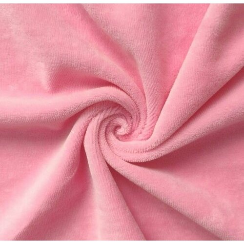 Мех искусственный (плюш) розовый для пошива игрушек, одежды, обивки мебели / высота ворса 1,5 мм, 150х100 см