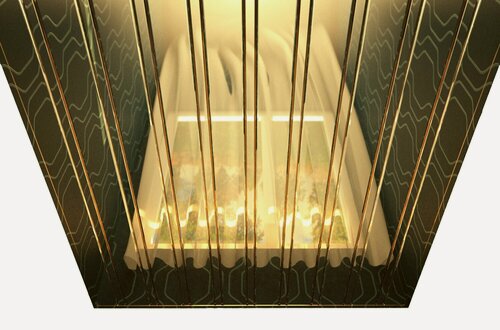 Изображение товара Комплект реечных потолков Mr.Tektum Classic 84R 1,72м х 1,52м Зеркальное Золото