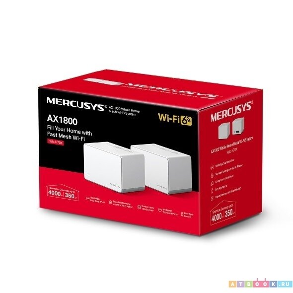 Halo H70X(2-pack) AX1800 Домашняя Mesh Wi-Fi 6 система Mercusys - фото №4