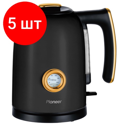Комплект 5 штук Чайник Pioneer KE560M 17 л 2200ВТ черный 2117300₽