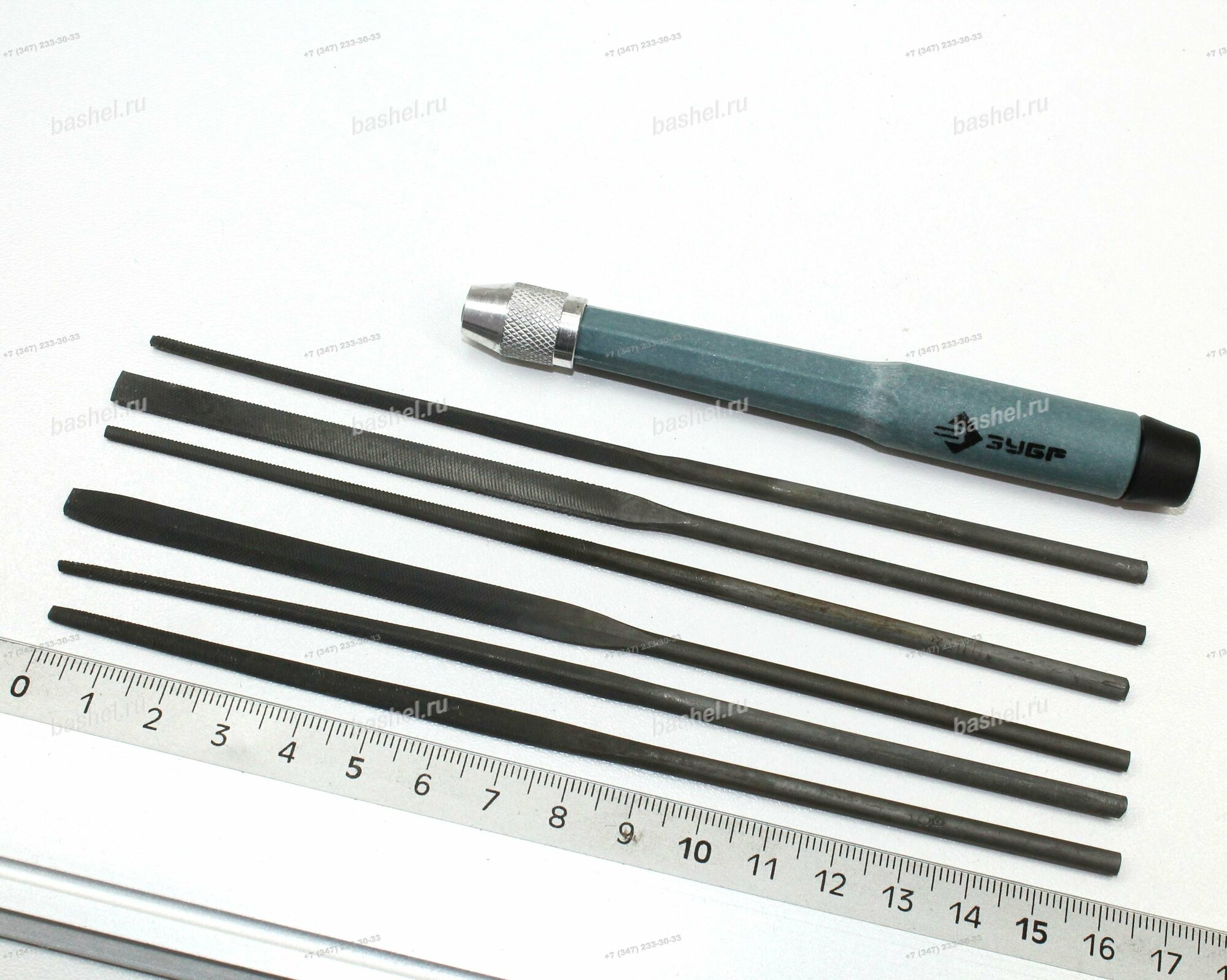 Набор надфилей ЗУБР Мастер 6 шт. 140 мм в чехле цанговая ручка Зубр
