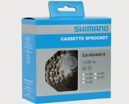 Изображение товара Кассета 9 скоростей 11-34Т SHIMANO CS-HG400-9 в коробке