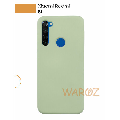Чехол силиконовый на телефон XIAOMI Redmi Note 8T противоударный защитный бампер с микрофиброй внутри для смартфона Ксяоми Редми Нот 8Т матовый мятный