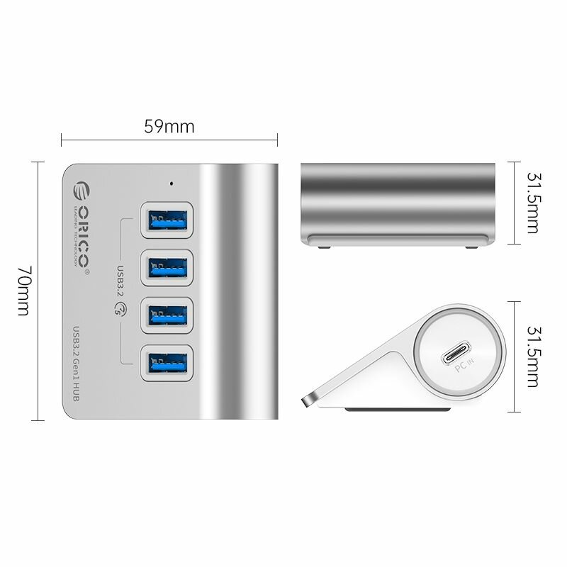 Док-станция Orico дубликатор для жёстких дисков 3,5"/2,5", кабель USB Type-A(m)/Type-B(m) 1 м, черный - фото №3