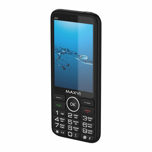 Телефон MAXVI B35, 2 SIM, черный maxvi p30 2 sim черный