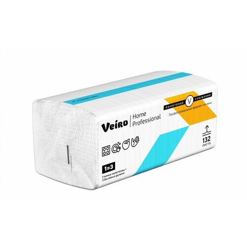 Veiro Home Professional полотенца для рук V - сложение 2-х слойные 1рул