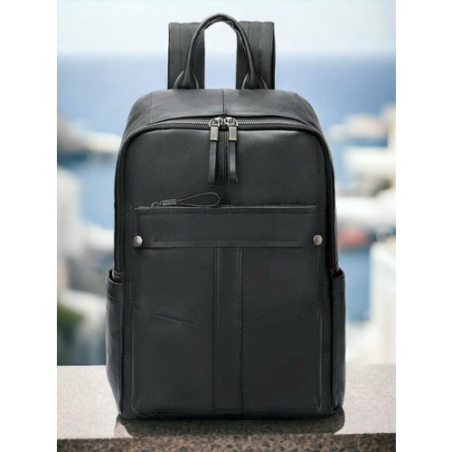 Рюкзак , фактура гладкая, чёрный