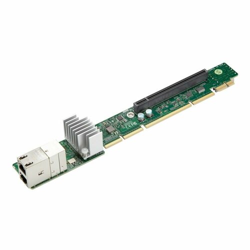 SuperMicro AOC-URG4N4-I2XT-O Network Ports: 2, Speed: 10GbE, Connectors: 2x RJ45, PCI-E slot: 1x PCI-E 4.0 x16 AOC-URG4N4-I2XT-O адаптер supermicro aoc urg4n4 o 1u ultra riser with 1 pci e 4 0 x16