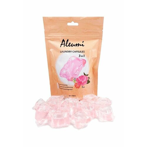 ALEUMI Капсулы для стирки Rose 3 в 1, 30 шт