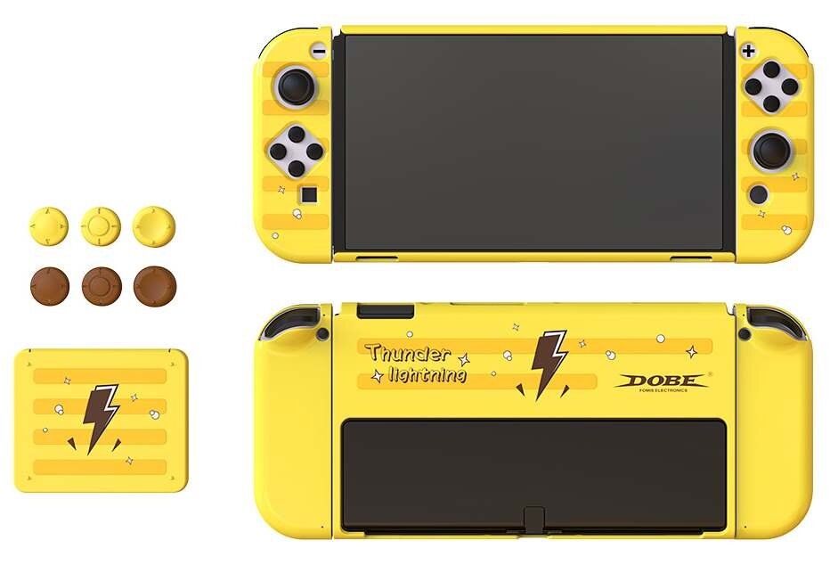 Комплект защиты Exclusive для Nintendo Switch OLED (Dobe iTNS-1192) Yellow