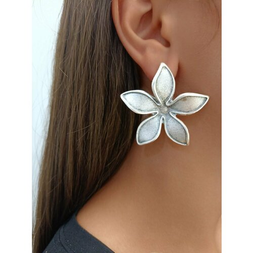 Серьги размер 45 мм серебристый 760₽