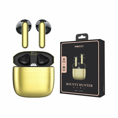 Наушники беспроводные Recci BOUNTY HUNTER RP-W42 TWS металлический кейс золотой 5900₽