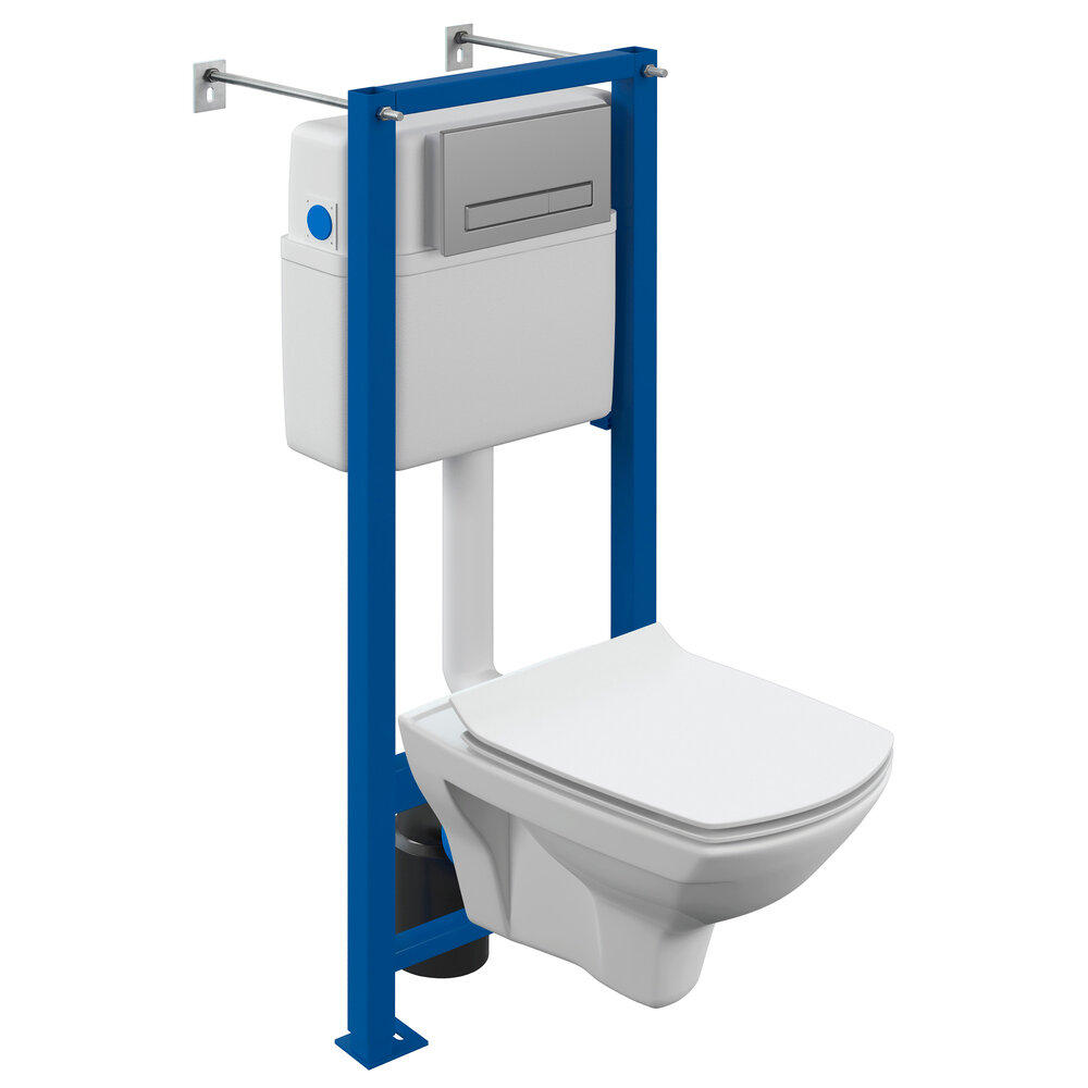 Унитаз с инсталляцией Cersanit Carina Xl Co Dpl Eo Slim 64440