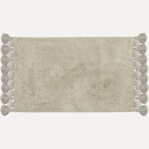 Изображение товара Коврик для ванной Tkano ворсовый с кисточками Essential, 50х80, светло-серый