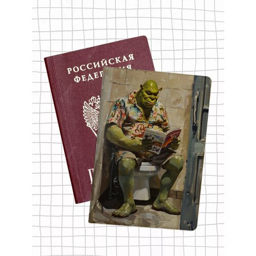 Обложка для паспорта зеленый черный 455₽