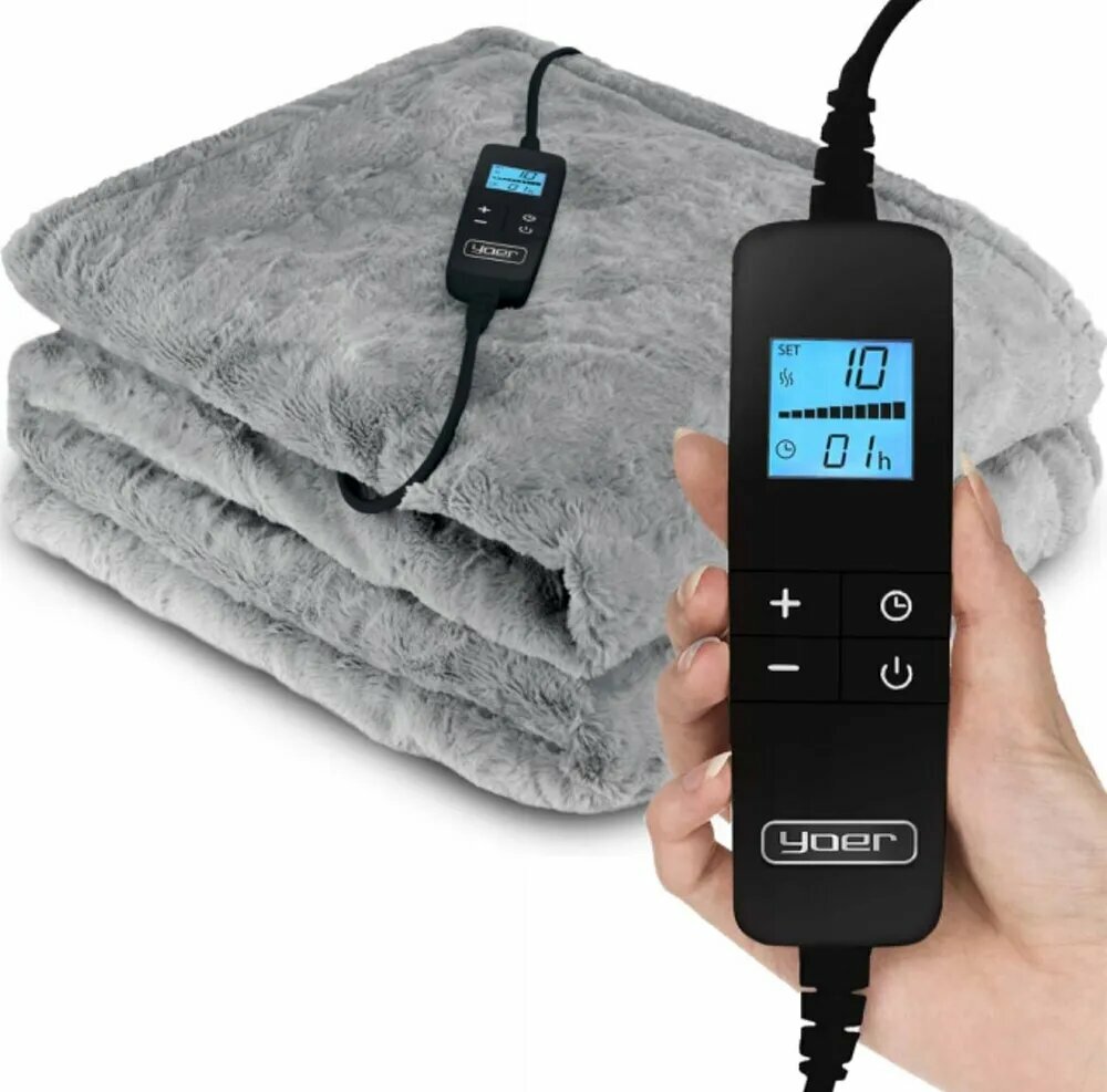 Электроодеяло Yoer Bero EB01G 180 x 160 см, серый