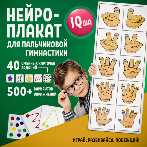 Изображение товара Нейротренажер IQша, развивающая игра, пальчиковая гимнастика, межполушарное развитие, умный подарок для ребенка