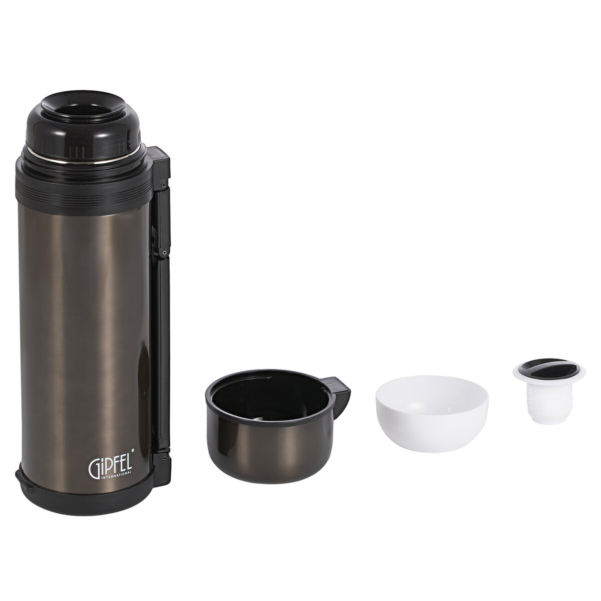 Вакуумный термос Gipfel Santos 52333, 1,8 л, нержавеющая сталь, серый — фото 1