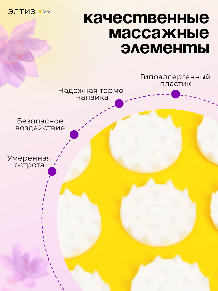 Массажный коврик элтиз Аппликатор Кузнецова 70 колючек, спанбонд, 32х23 см — фото 1
