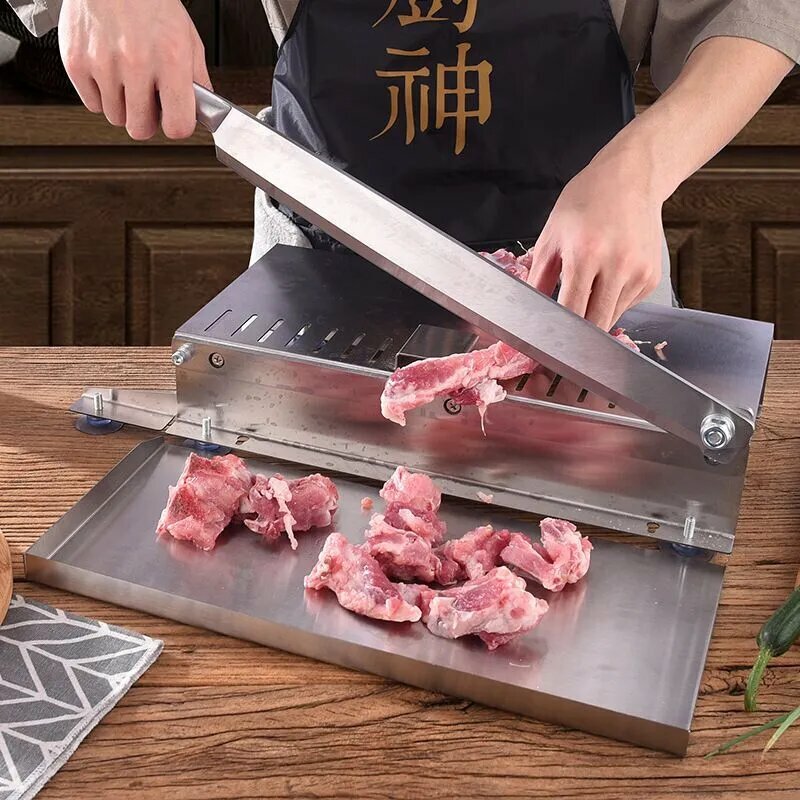 Ручной ломтерезка для замороженного мяса Гильотина для разрубания костей