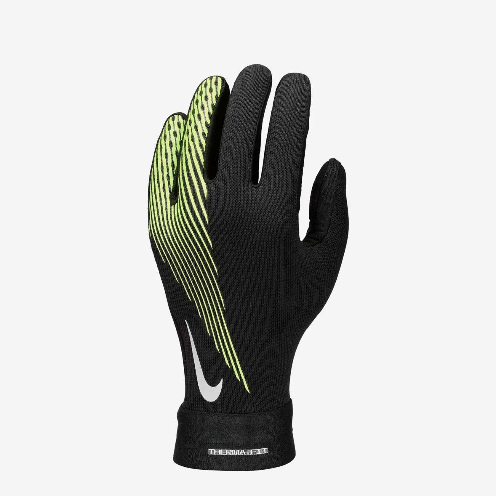 Перчатки NIKE ThermaFit Academy для детей, размер 20-21, черный/зеленый