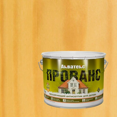 Изображение товара Лессирующий антисептик для дерева Акватекс Прованс (9л) сосна